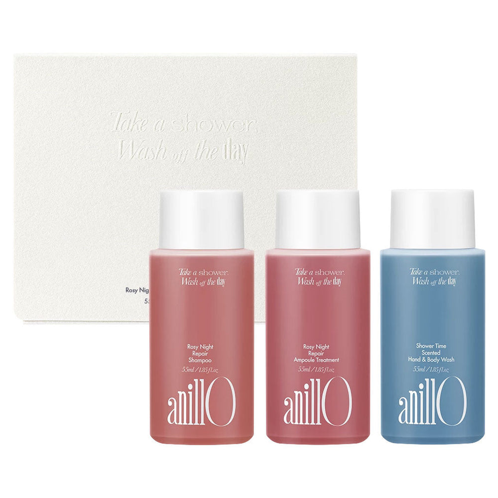 Rosy Night & Shower Time Travel Shower Kit