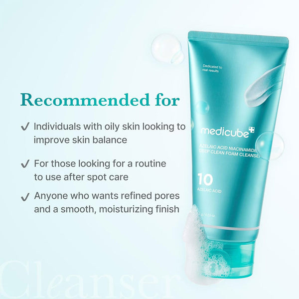 Azelaic Acid Niacinamide Deep Clean Foam Cleanser (120g)